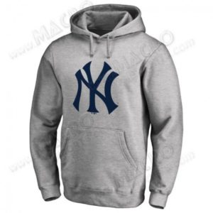 Men’s New York Hoodies Fanatics Branded Gray Primary Logo Pullover Hoodies